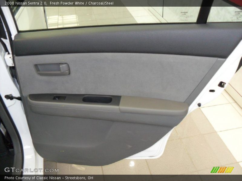 Fresh Powder White / Charcoal/Steel 2008 Nissan Sentra 2.0