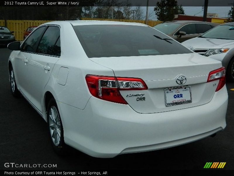 Super White / Ivory 2012 Toyota Camry LE