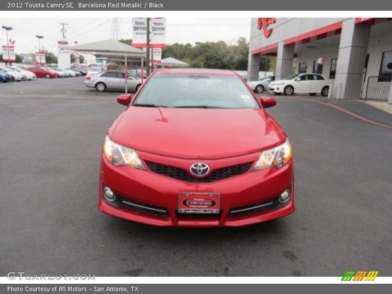 Barcelona Red Metallic / Black 2012 Toyota Camry SE