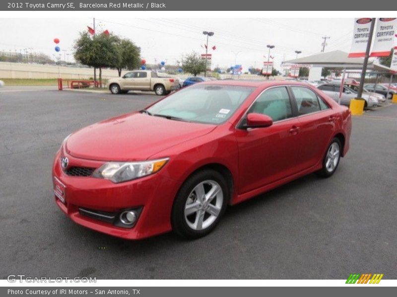 Barcelona Red Metallic / Black 2012 Toyota Camry SE