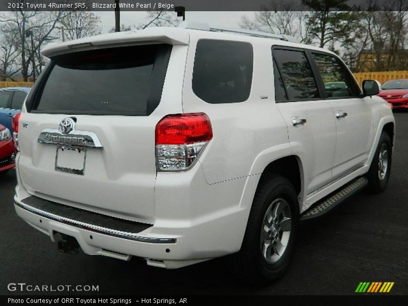Blizzard White Pearl / Beige 2012 Toyota 4Runner SR5