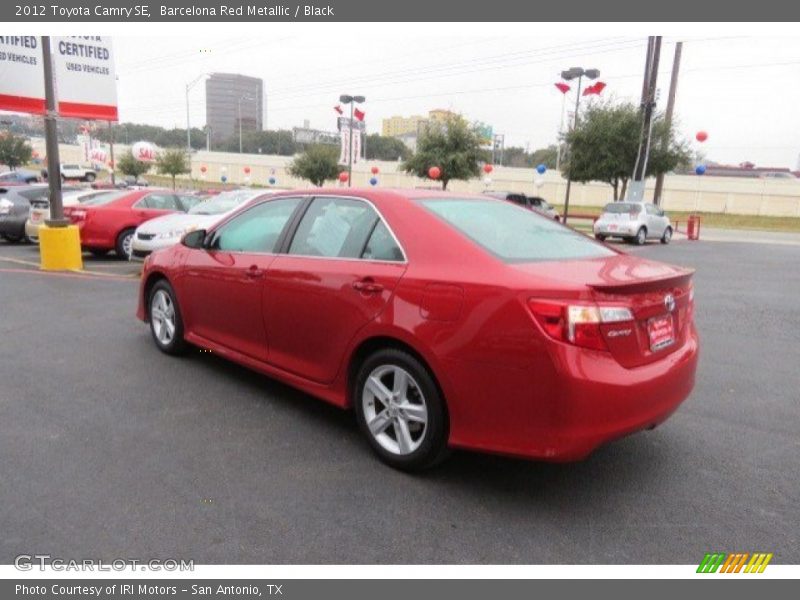 Barcelona Red Metallic / Black 2012 Toyota Camry SE