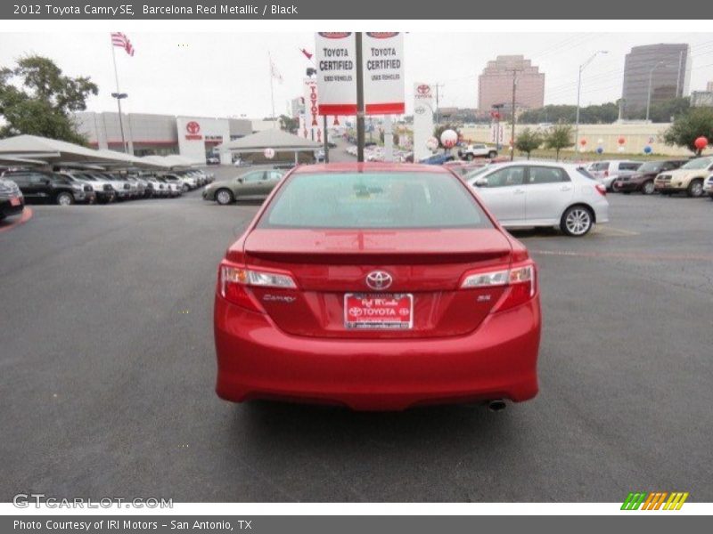 Barcelona Red Metallic / Black 2012 Toyota Camry SE