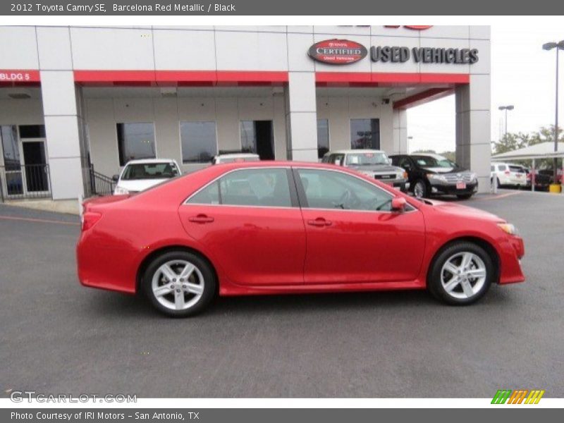 Barcelona Red Metallic / Black 2012 Toyota Camry SE
