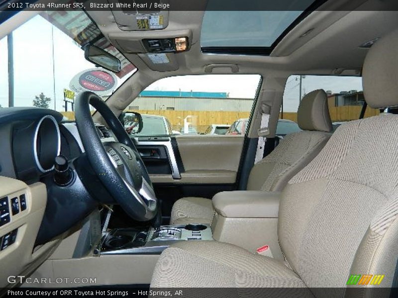 Blizzard White Pearl / Beige 2012 Toyota 4Runner SR5