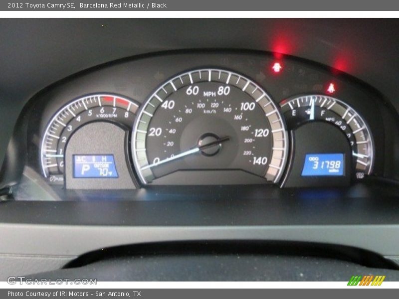Barcelona Red Metallic / Black 2012 Toyota Camry SE