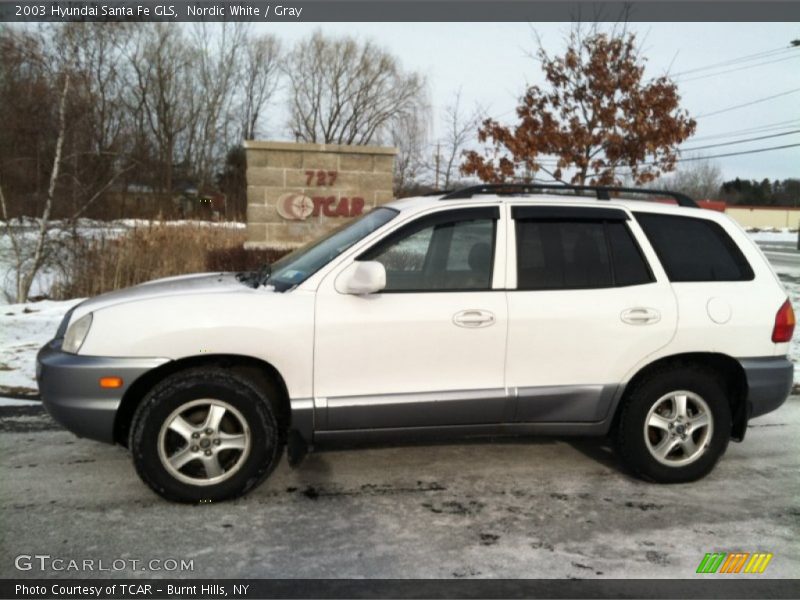 Nordic White / Gray 2003 Hyundai Santa Fe GLS