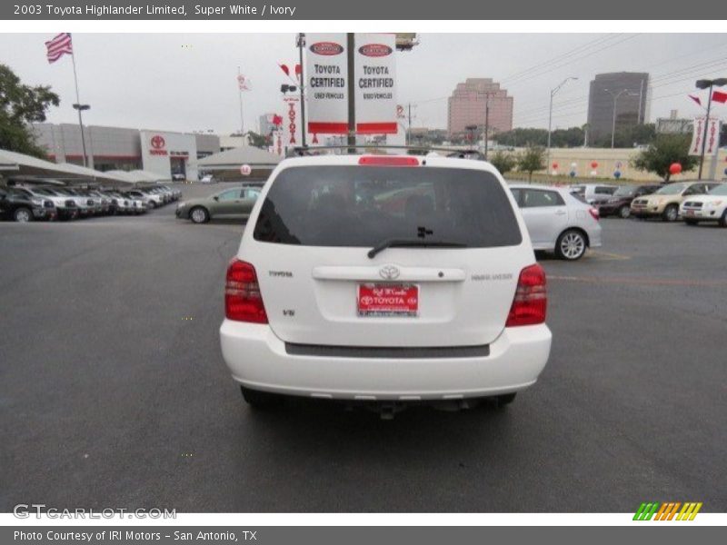 Super White / Ivory 2003 Toyota Highlander Limited