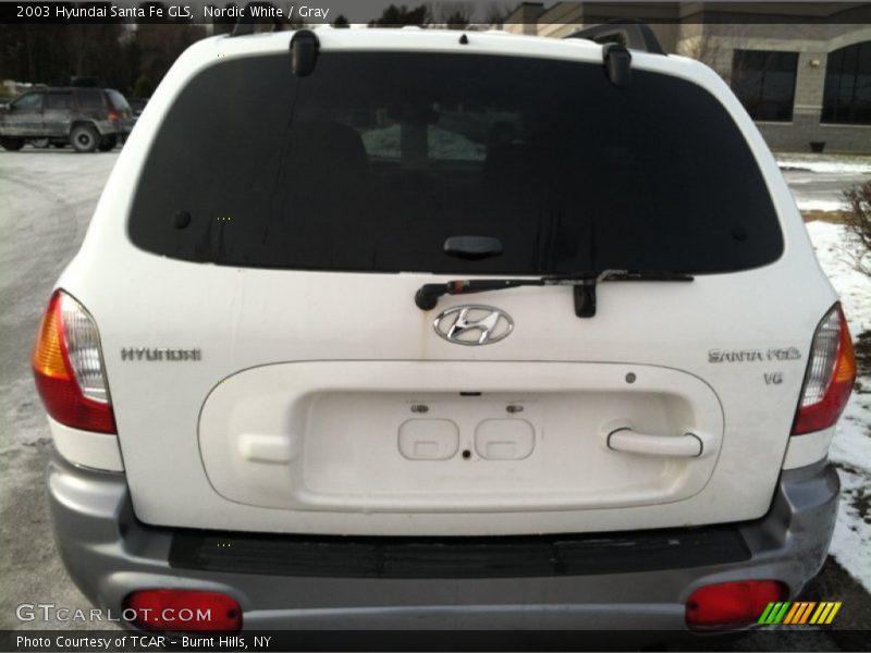 Nordic White / Gray 2003 Hyundai Santa Fe GLS