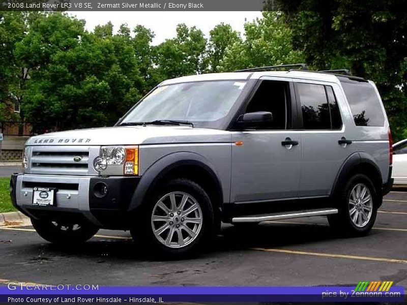 Zermatt Silver Metallic / Ebony Black 2008 Land Rover LR3 V8 SE