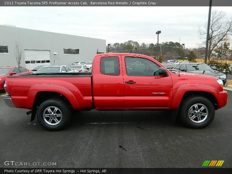 Barcelona Red Metallic / Graphite Gray 2011 Toyota Tacoma SR5 PreRunner Access Cab