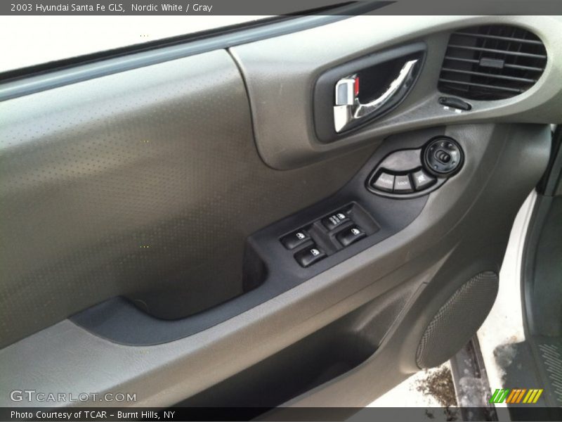 Nordic White / Gray 2003 Hyundai Santa Fe GLS