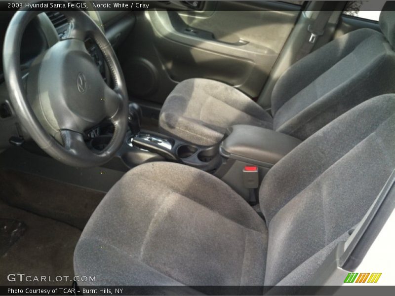 Nordic White / Gray 2003 Hyundai Santa Fe GLS