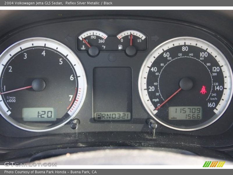 Reflex Silver Metallic / Black 2004 Volkswagen Jetta GLS Sedan