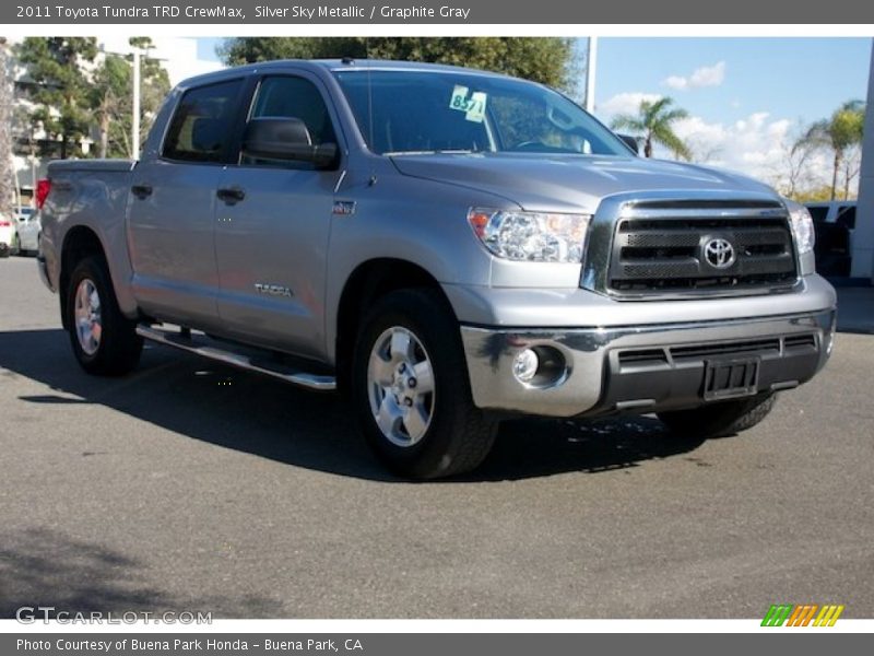 Silver Sky Metallic / Graphite Gray 2011 Toyota Tundra TRD CrewMax