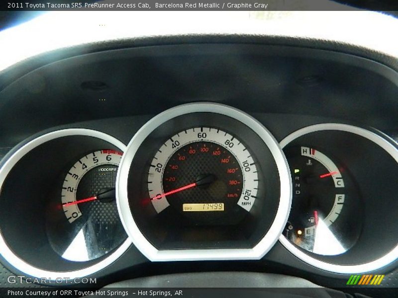 Barcelona Red Metallic / Graphite Gray 2011 Toyota Tacoma SR5 PreRunner Access Cab