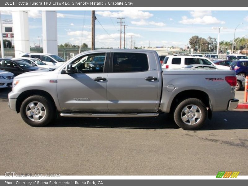 Silver Sky Metallic / Graphite Gray 2011 Toyota Tundra TRD CrewMax