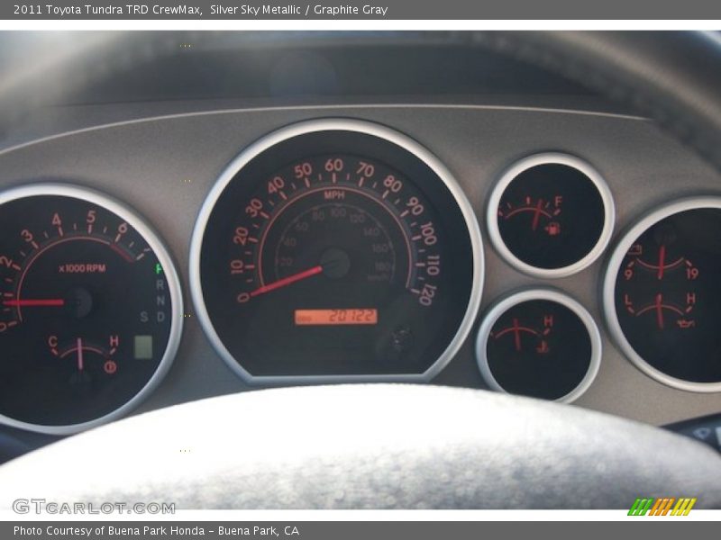 Silver Sky Metallic / Graphite Gray 2011 Toyota Tundra TRD CrewMax