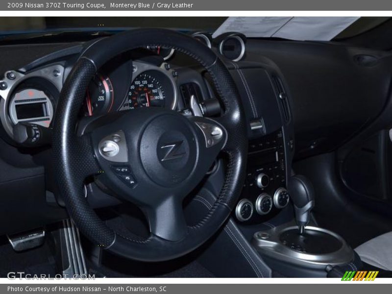 Monterey Blue / Gray Leather 2009 Nissan 370Z Touring Coupe
