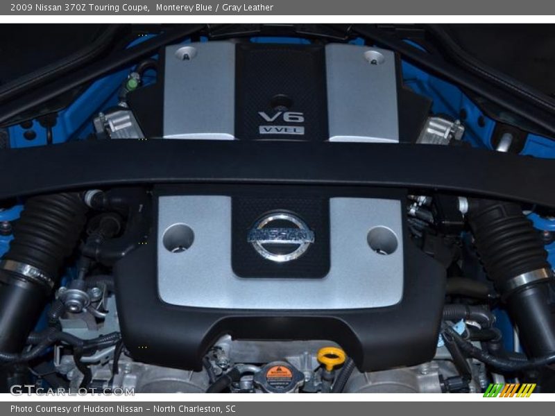 Monterey Blue / Gray Leather 2009 Nissan 370Z Touring Coupe