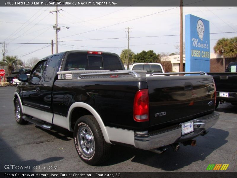 Black / Medium Graphite Grey 2003 Ford F150 Lariat SuperCab