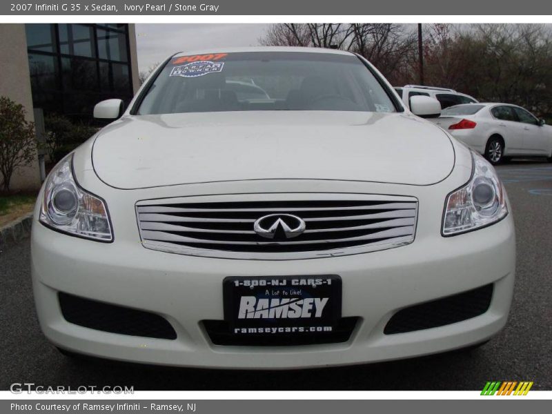 Ivory Pearl / Stone Gray 2007 Infiniti G 35 x Sedan