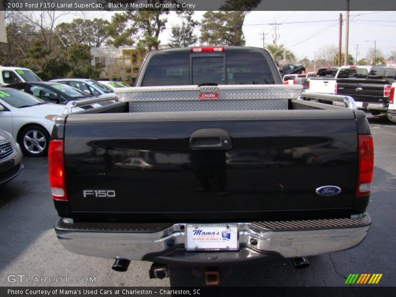 Black / Medium Graphite Grey 2003 Ford F150 Lariat SuperCab