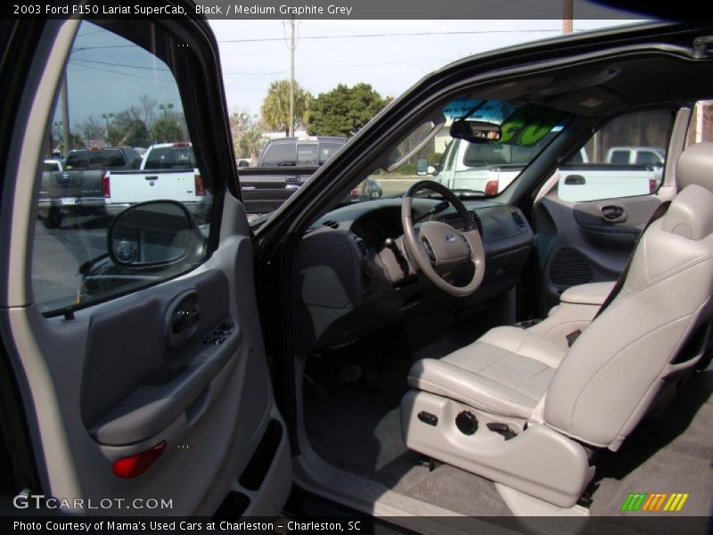 Black / Medium Graphite Grey 2003 Ford F150 Lariat SuperCab