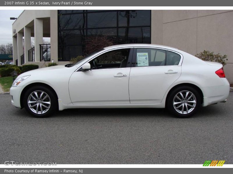 Ivory Pearl / Stone Gray 2007 Infiniti G 35 x Sedan