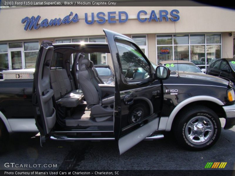 Black / Medium Graphite Grey 2003 Ford F150 Lariat SuperCab