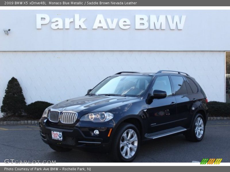 Monaco Blue Metallic / Saddle Brown Nevada Leather 2009 BMW X5 xDrive48i