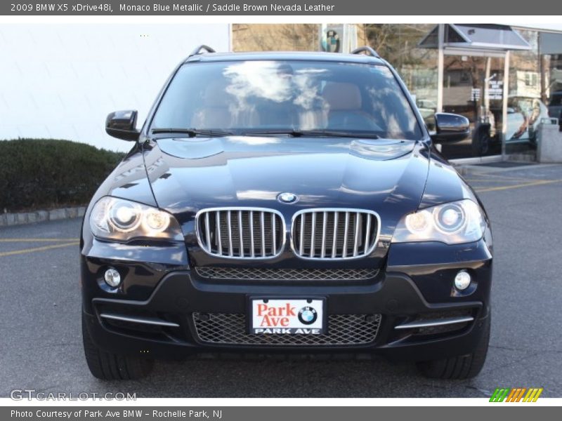 Monaco Blue Metallic / Saddle Brown Nevada Leather 2009 BMW X5 xDrive48i
