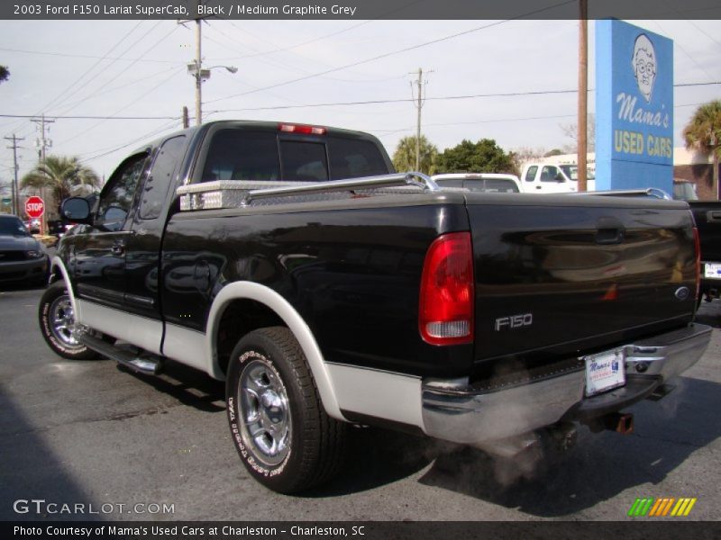 Black / Medium Graphite Grey 2003 Ford F150 Lariat SuperCab