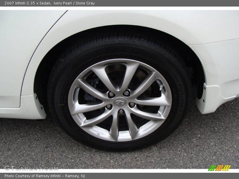 Ivory Pearl / Stone Gray 2007 Infiniti G 35 x Sedan