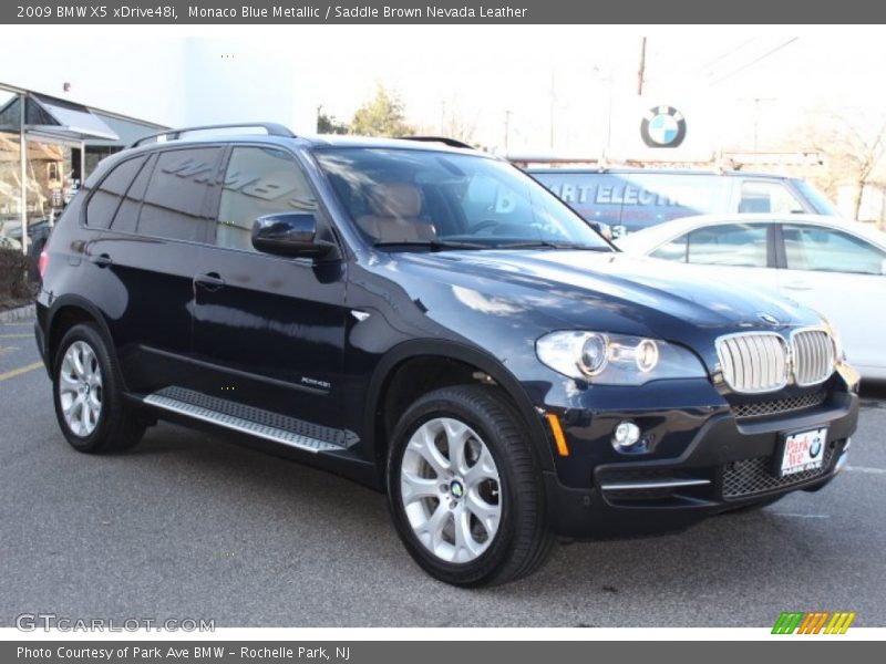 Monaco Blue Metallic / Saddle Brown Nevada Leather 2009 BMW X5 xDrive48i