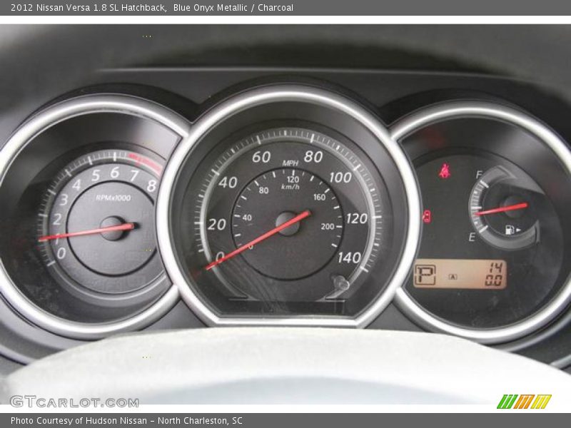 Blue Onyx Metallic / Charcoal 2012 Nissan Versa 1.8 SL Hatchback