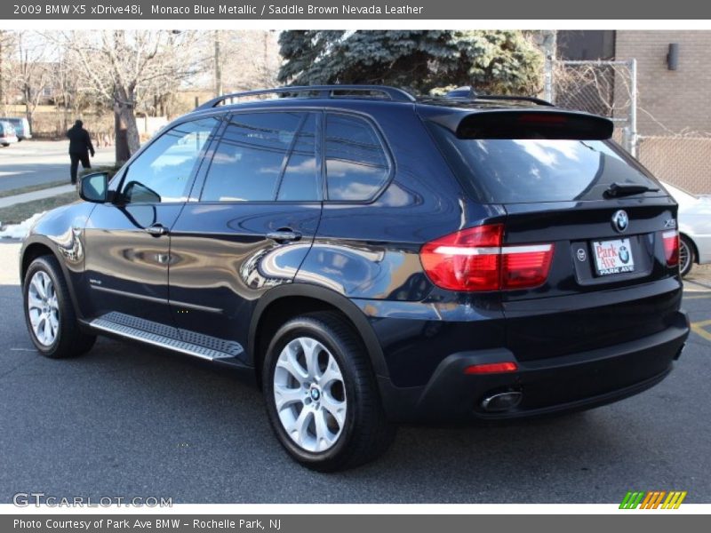 Monaco Blue Metallic / Saddle Brown Nevada Leather 2009 BMW X5 xDrive48i