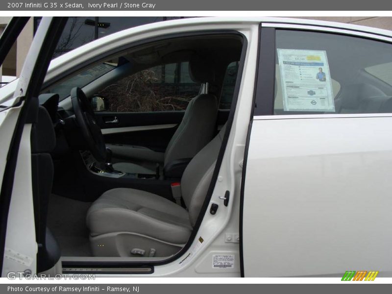 Ivory Pearl / Stone Gray 2007 Infiniti G 35 x Sedan