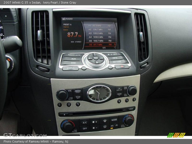 Ivory Pearl / Stone Gray 2007 Infiniti G 35 x Sedan