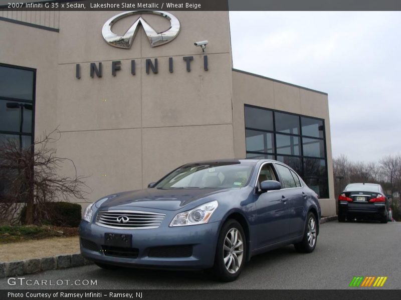 Lakeshore Slate Metallic / Wheat Beige 2007 Infiniti G 35 x Sedan