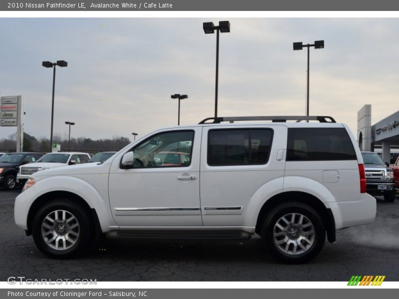 Avalanche White / Cafe Latte 2010 Nissan Pathfinder LE