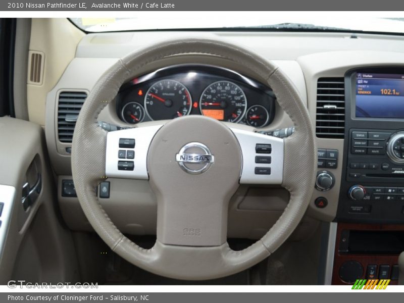 Avalanche White / Cafe Latte 2010 Nissan Pathfinder LE