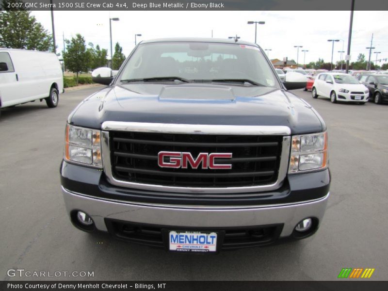 Deep Blue Metallic / Ebony Black 2007 GMC Sierra 1500 SLE Crew Cab 4x4