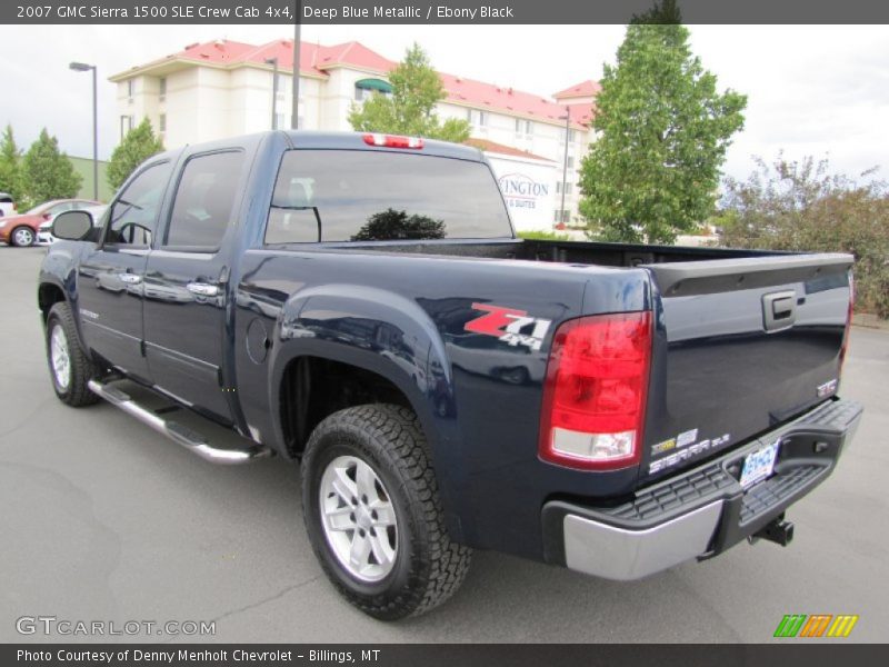 Deep Blue Metallic / Ebony Black 2007 GMC Sierra 1500 SLE Crew Cab 4x4