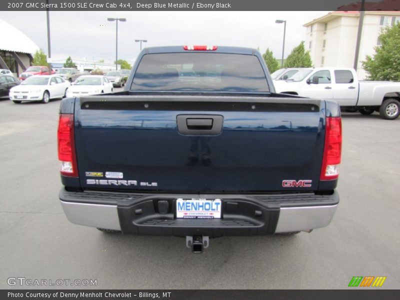 Deep Blue Metallic / Ebony Black 2007 GMC Sierra 1500 SLE Crew Cab 4x4
