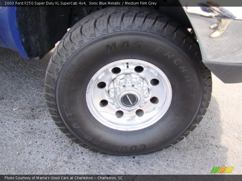 Sonic Blue Metallic / Medium Flint Grey 2003 Ford F250 Super Duty XL SuperCab 4x4