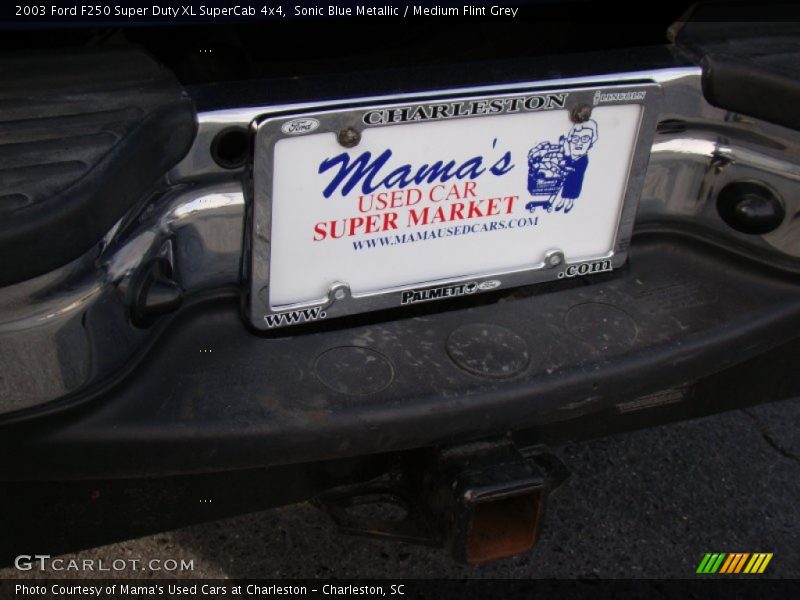 Sonic Blue Metallic / Medium Flint Grey 2003 Ford F250 Super Duty XL SuperCab 4x4