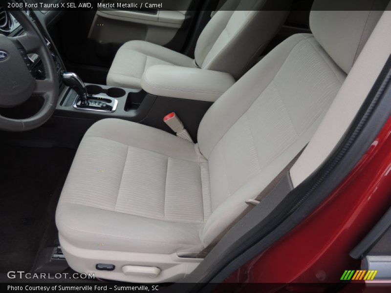 Merlot Metallic / Camel 2008 Ford Taurus X SEL AWD