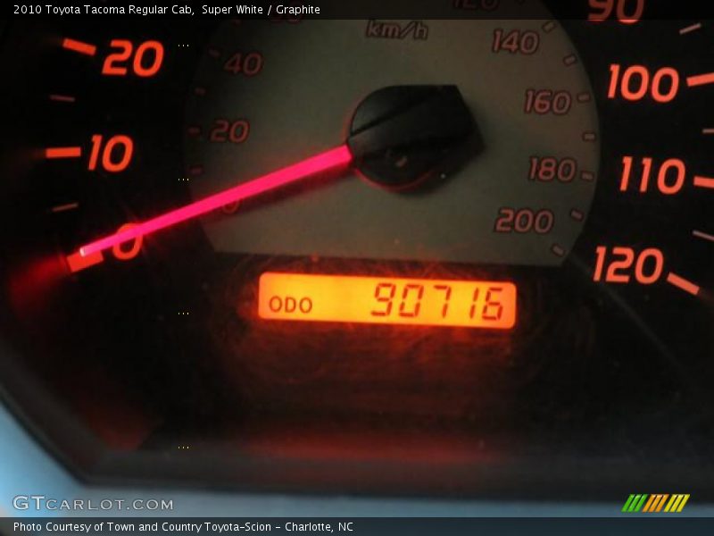 Super White / Graphite 2010 Toyota Tacoma Regular Cab