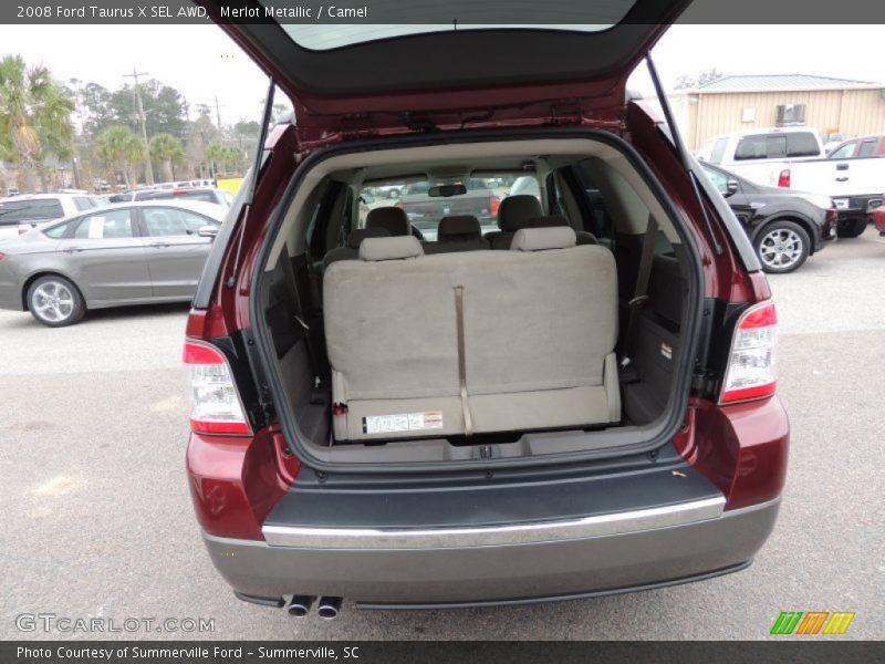 Merlot Metallic / Camel 2008 Ford Taurus X SEL AWD